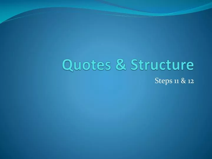quotes structure