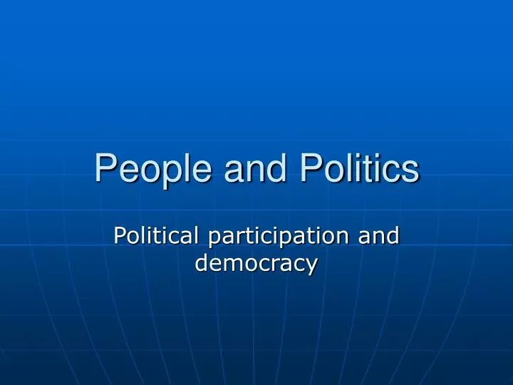 people and politics