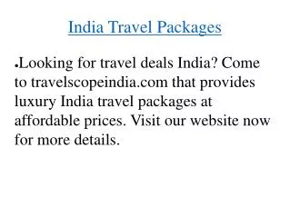 Travel package deals