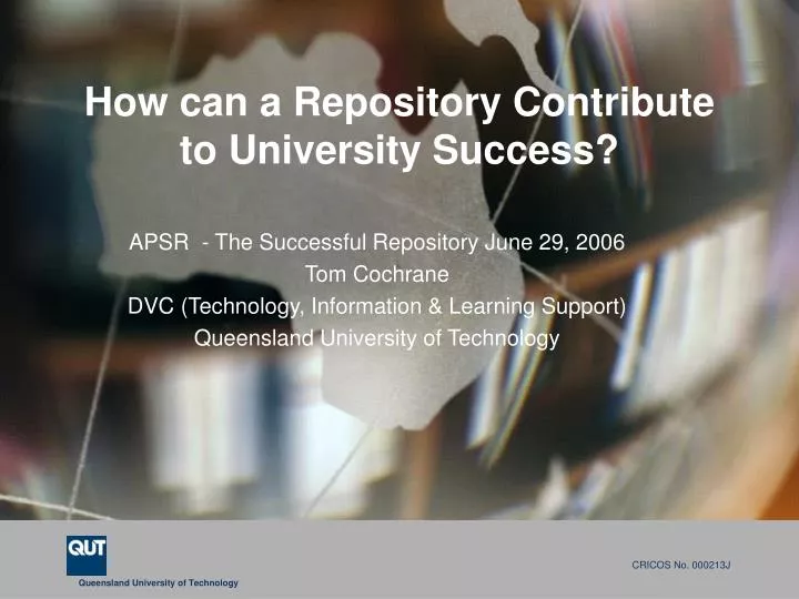 how can a repository contribute to university success