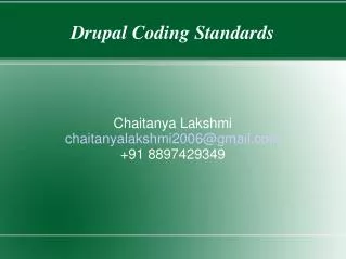 Drupal Coding Standards