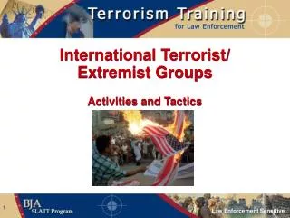 International Terrorist/ Extremist Groups Activities and Tactics