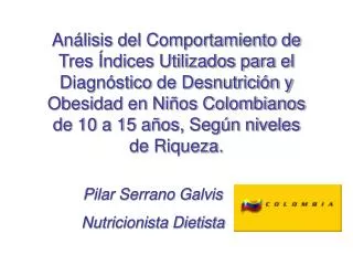 Pilar Serrano Galvis Nutricionista Dietista