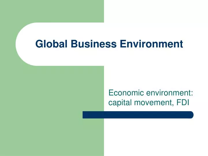 global business environment