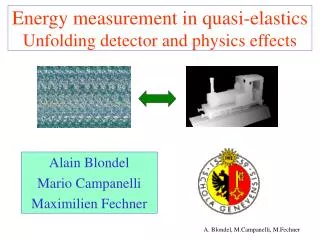 Energy measurement in quasi-elastics Unfolding detector and physics effects