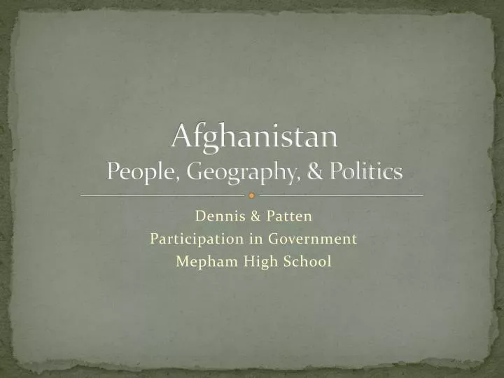 afghanistan people geography politics