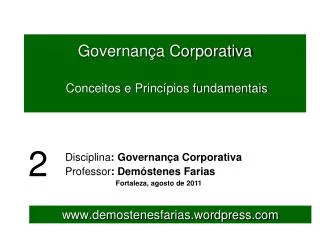 Governança Corporativa Conceitos e Princípios fundamentais
