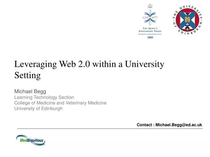 leveraging web 2 0 within a university setting