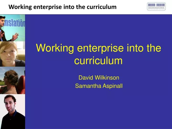 working enterprise into the curriculum