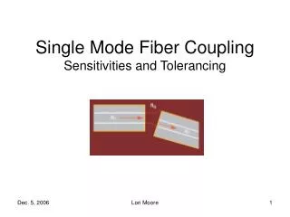 Single Mode Fiber Coupling Sensitivities and Tolerancing