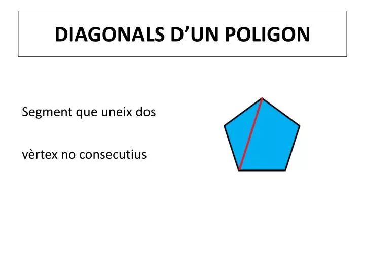 diagonals d un poligon