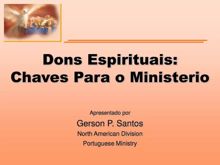 dons espirituais chaves para o ministerio