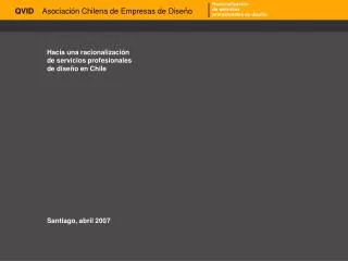 Hacia una racionalización de servicios profesionales de diseño en Chile