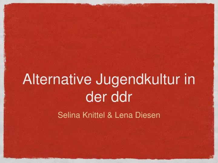 alternative jugendkultur in der ddr