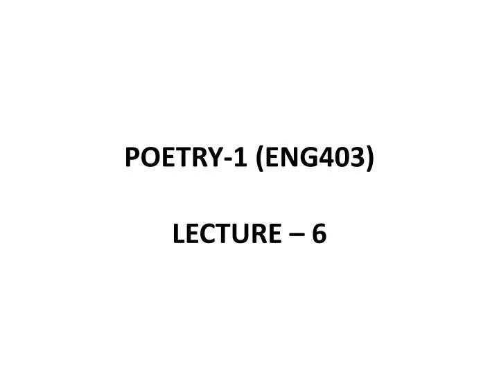 poetry 1 eng403