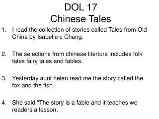 DOL 17 Chinese Tales