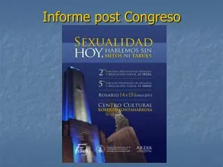 Informe post Congreso