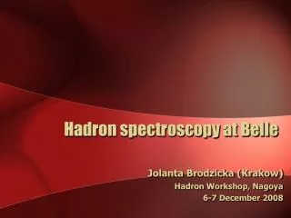 Hadron spectroscopy at Belle