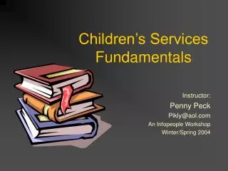 Children’s Services Fundamentals