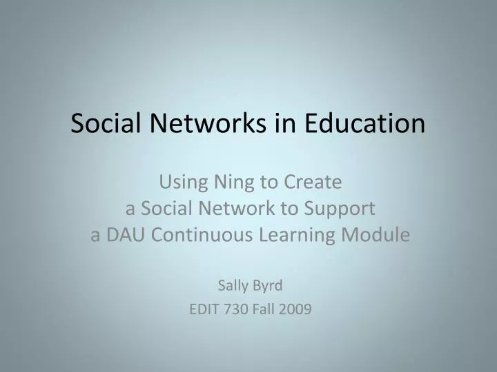 social networks in education