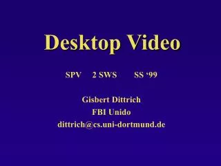 Desktop Video