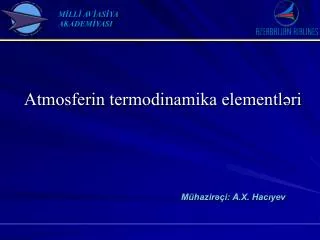 Atmosferin termodinamika elementləri