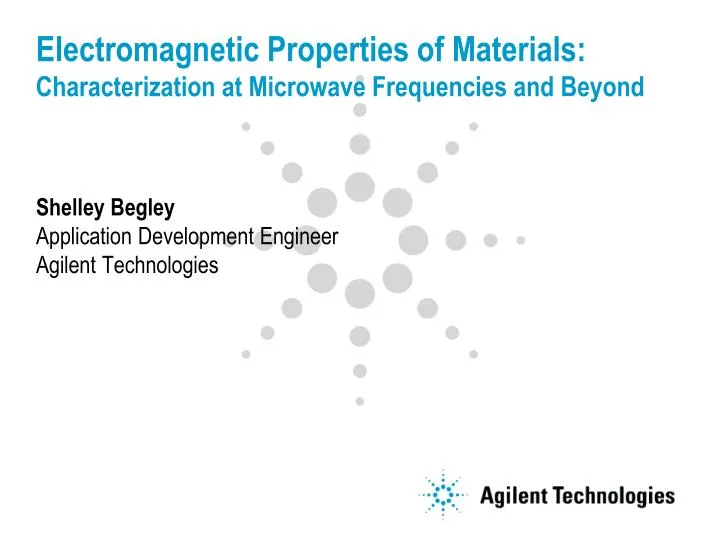 electromagnetic properties of materials characterization at microwave frequencies and beyond