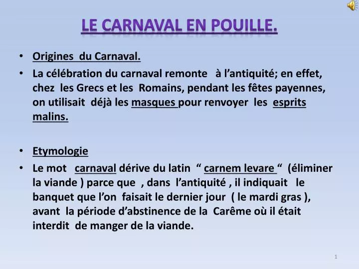 le carnaval en pouille