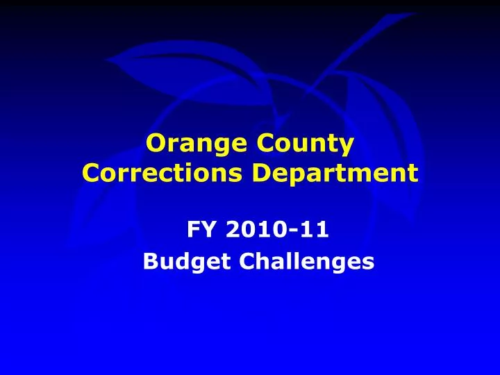 orange county corrections department