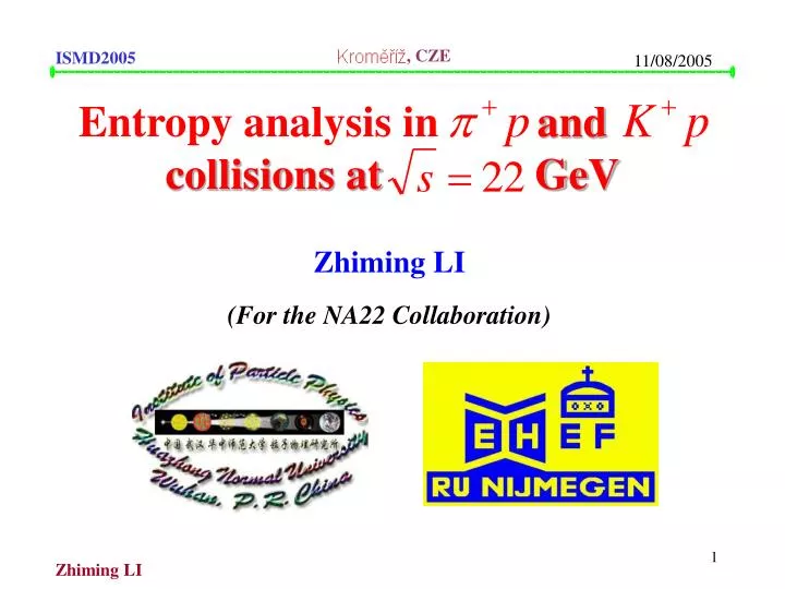 entropy analysis in and collisions at gev