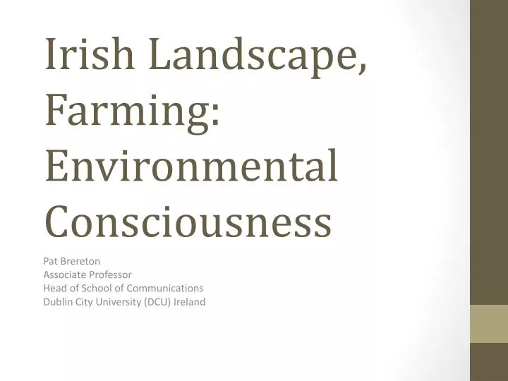 irish landscape farming environmental consciousness