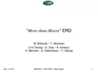 “ More-than-Moore ” ERD
