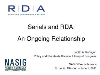 Serials and RDA: An Ongoing Relationship