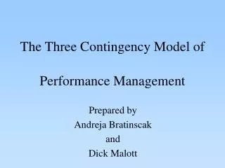 The Three Contingency Model of