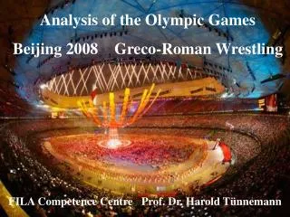Analysis of the Olympic Games Beijing 2008 Greco-Roman Wrestling