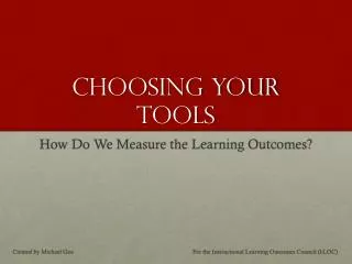 Choosing Your Tools