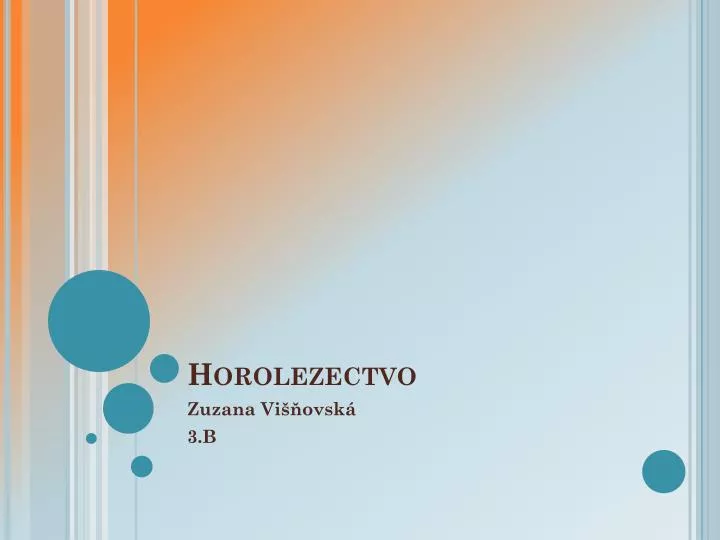 horolezectvo