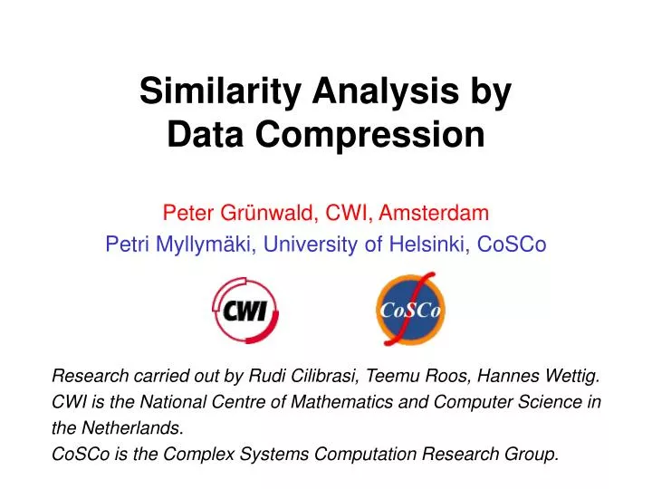 similarity analysis by data compression