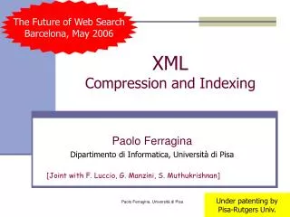 XML Compression and Indexing