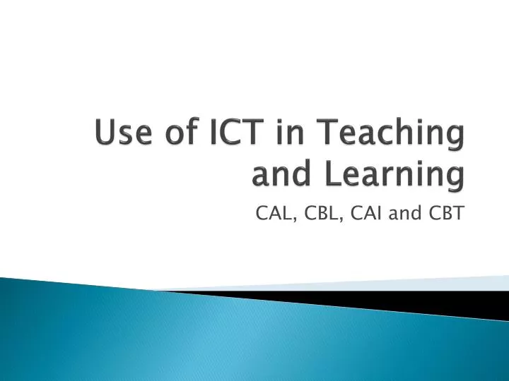 use of ict in teaching and learning