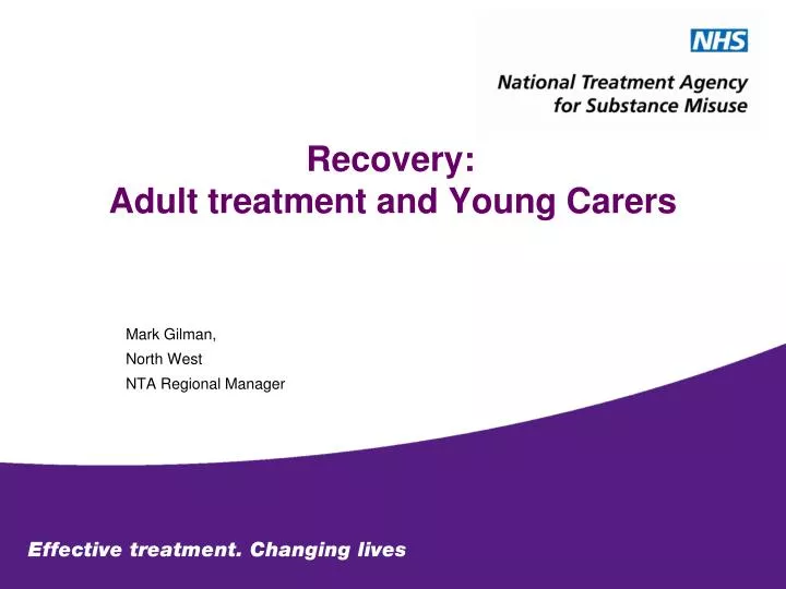 recovery adult treatment and young carers