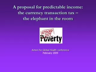 A proposal for predictable income: the currency transaction tax – the elephant in the room