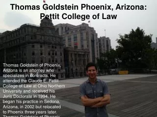 Thomas Goldstein Phoenix, Arizona: Pettit College of Law