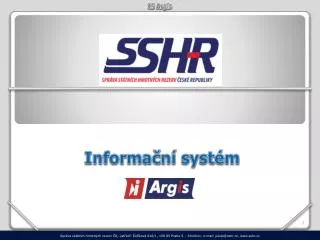 Informační systém Argis