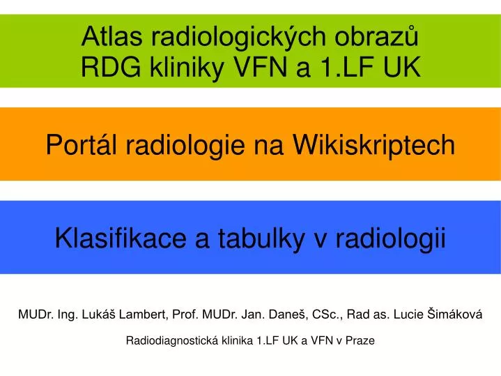 atlas radiologick ch obraz r dg kliniky vfn a 1 lf uk
