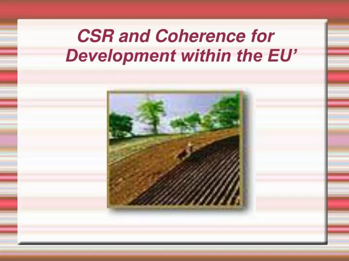 csr and coherence for development within the eu
