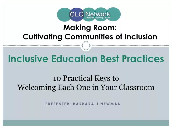 making room cultivating communities of inclusion