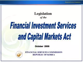 Financial Investment Services and Capital Markets Act