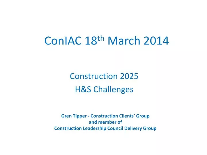 coniac 18 th march 2014