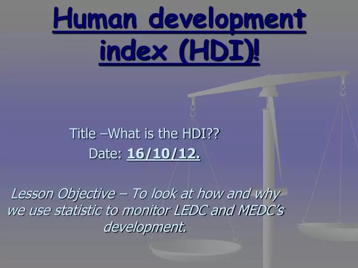 human development index hdi